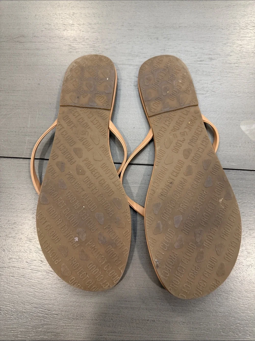 Project Color Nude Flip-Flop Sandals — Minimal Nude Thong Slides